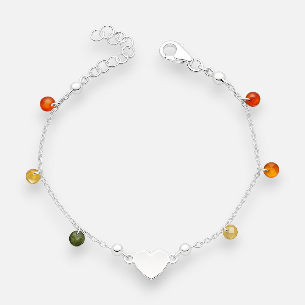 Pulsera Corazón Cristales Hechos con Swarovski® Multicolor