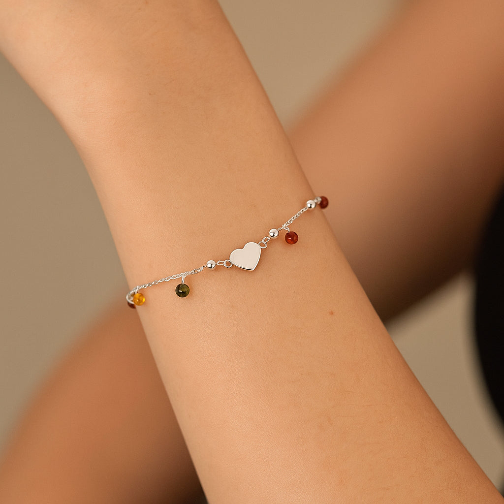 Pulsera Corazón Cristales Hechos con Swarovski® Multicolor