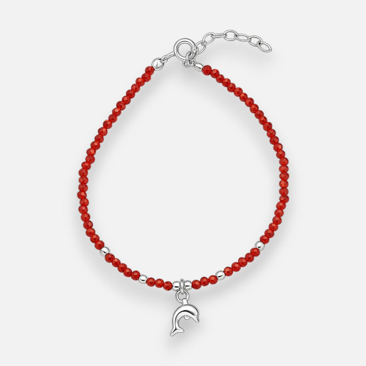 Pulsera Cristales Naranja Delfín
