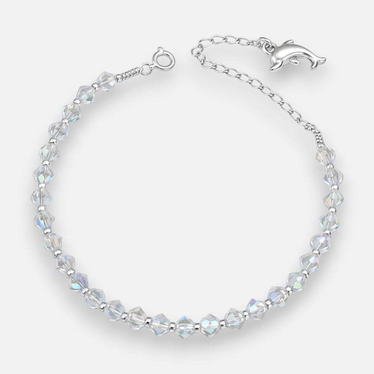 Pulsera Delfín Cristales Hecho con Swarovski® Tornasol