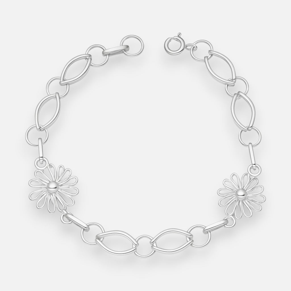 Pulsera Flores Óvalos