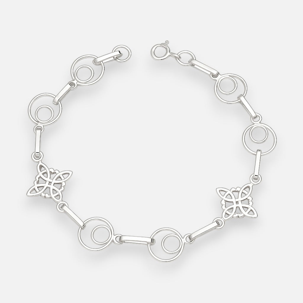Pulsera Nudo de Brujas Circulos Facetado