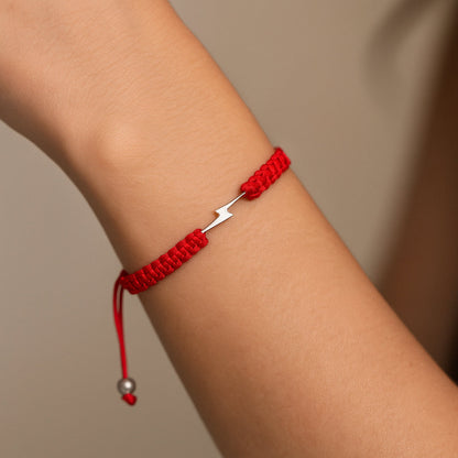 Pulsera Hilo Rojo Ajustable Rayo Circones