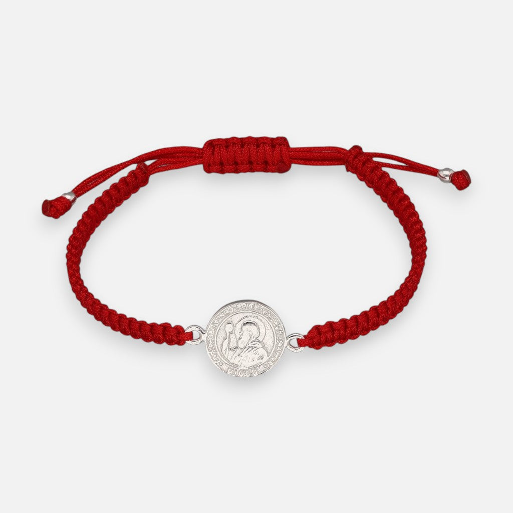 Pulsera Mini Baby Hilo Rojo Ajustable San Benito Abad