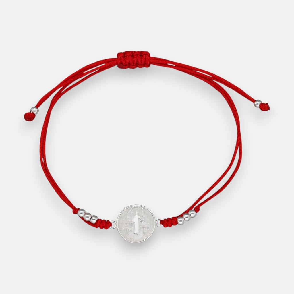 Pulsera Hilo Rojo Ajustable San Benito