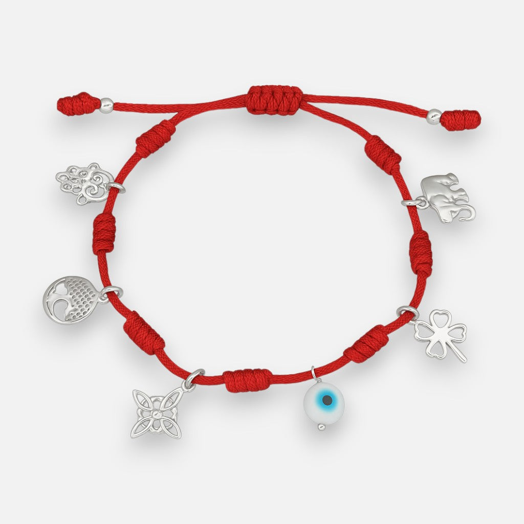 Pulsera Hilo Rojo Ajustable Amuletos de la Suerte