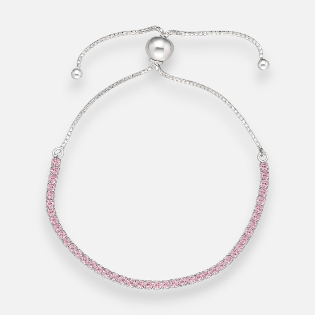 Pulsera Ajustable Circones Rosa Francia Tenis