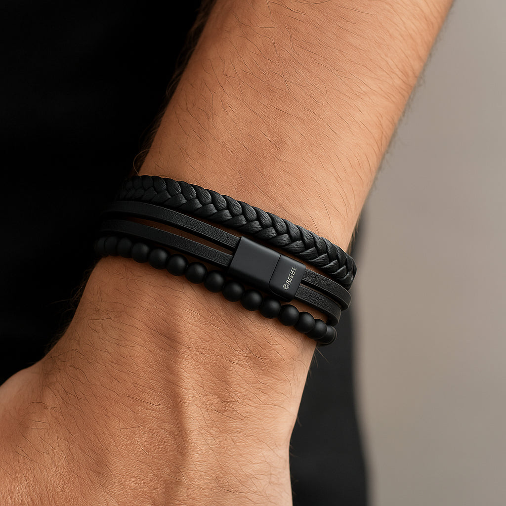 Pulsera Acero Quirúrgico Trenzada Esferas