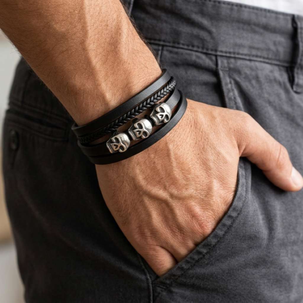 Pulsera Acero Quirúrgico Calaveras