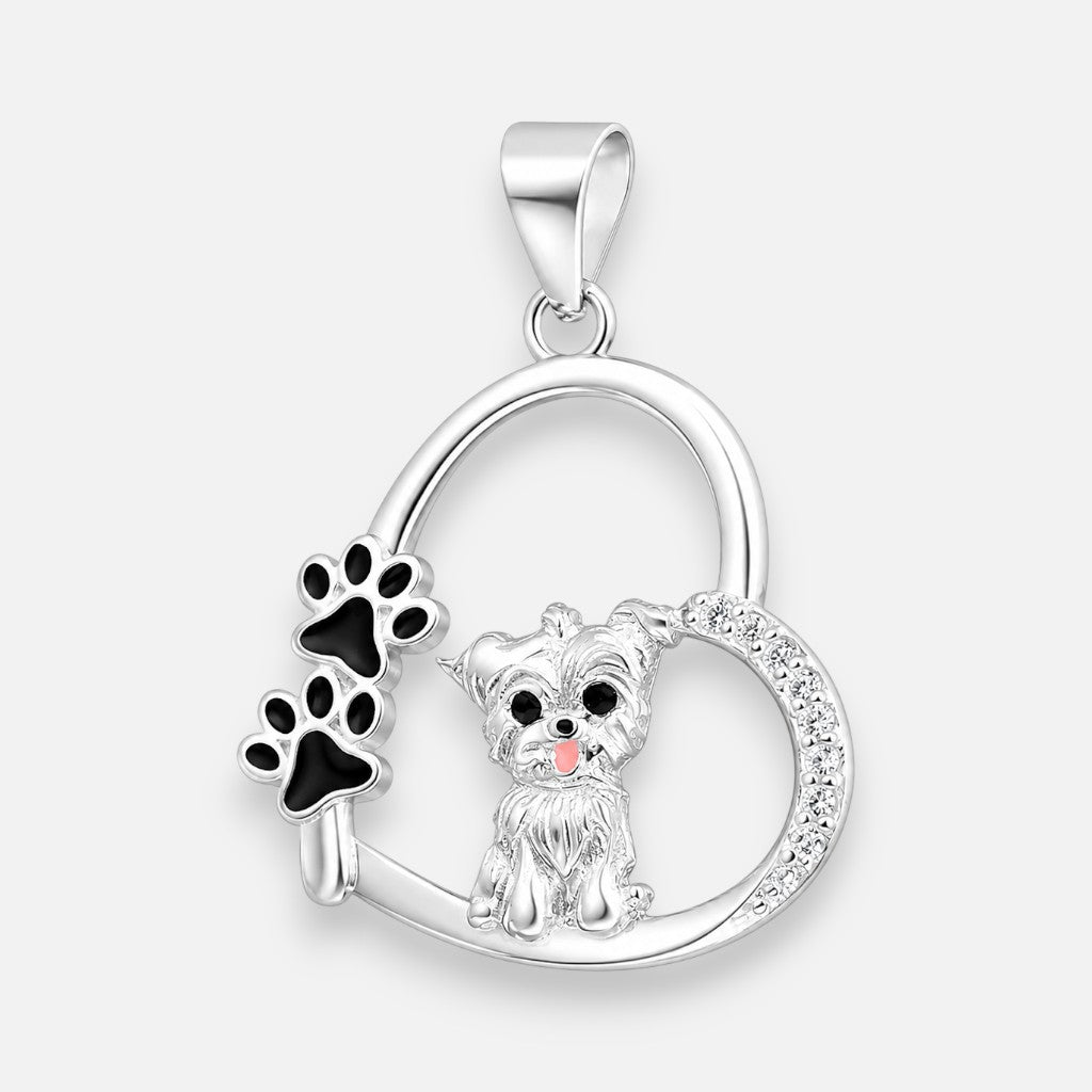 Colgante Corazón Perrito Patitas Circones