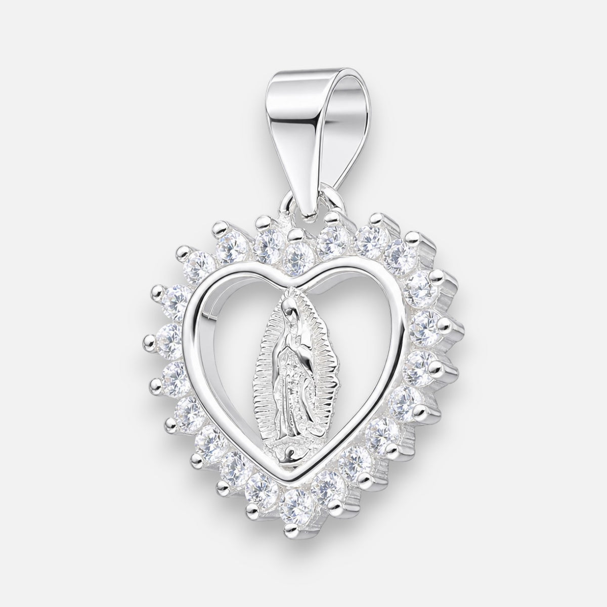 Colgante Corazón Virgen de Guadalupe Circones