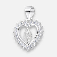 Colgante Corazón Virgen de Guadalupe Circones
