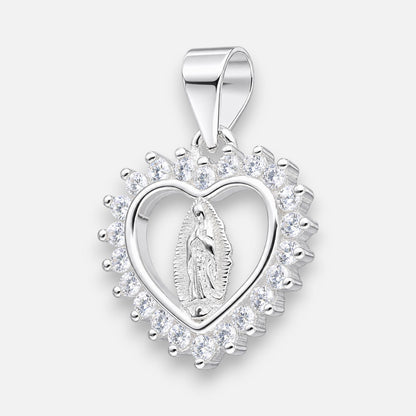 Colgante Corazón Virgen de Guadalupe Circones
