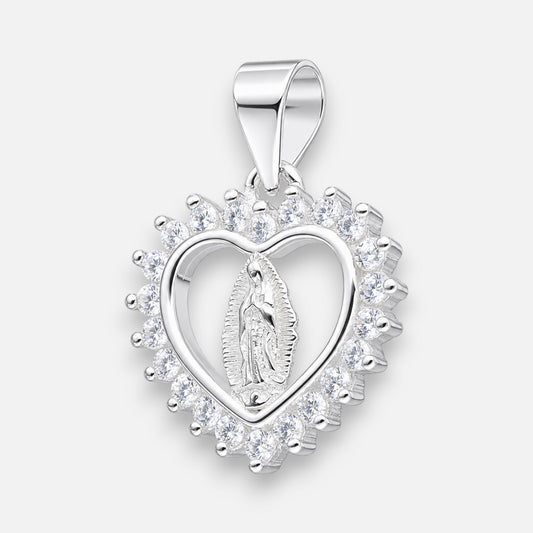 Colgante Corazón Virgen de Guadalupe Circones