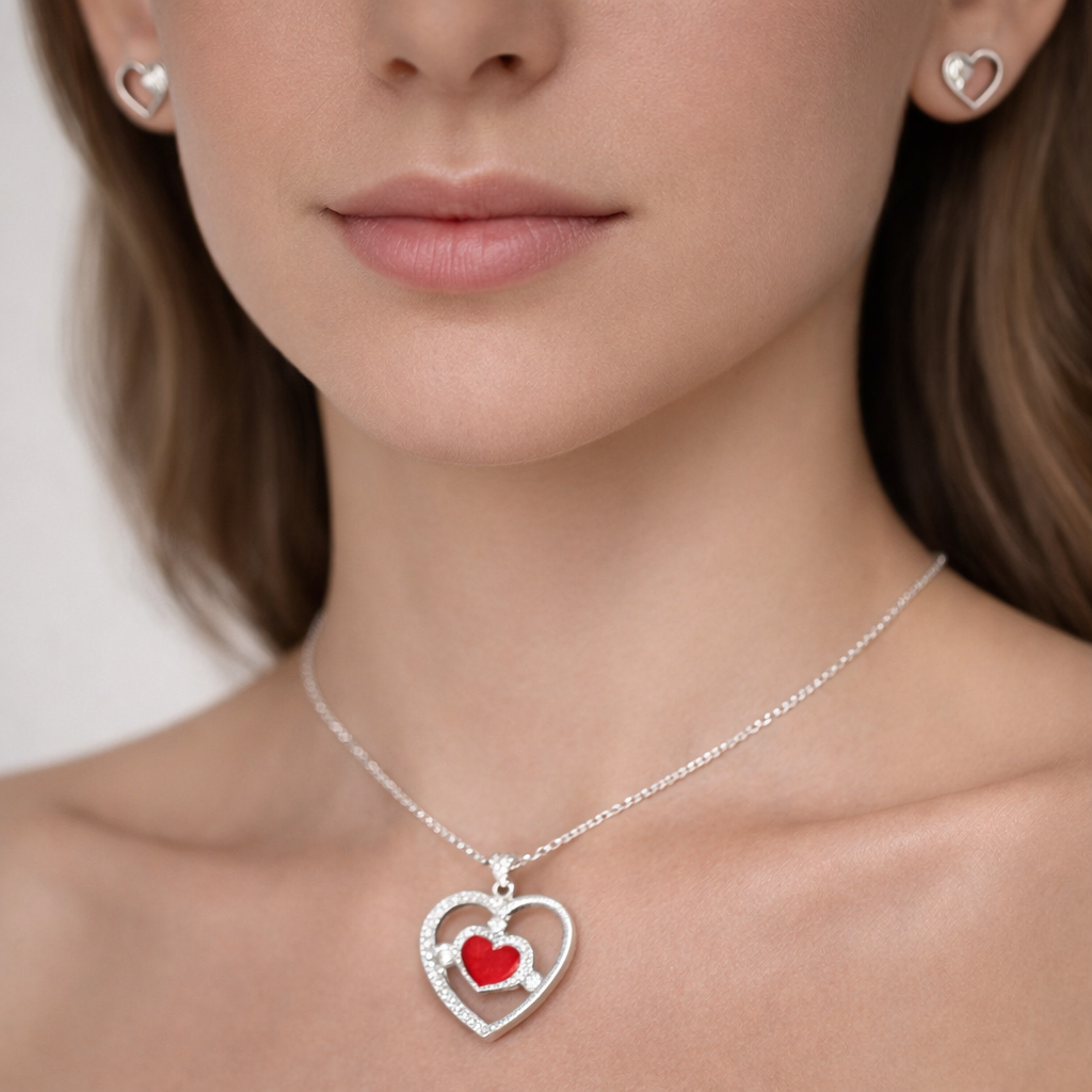 Colgante Corazón Circones Esmaltado