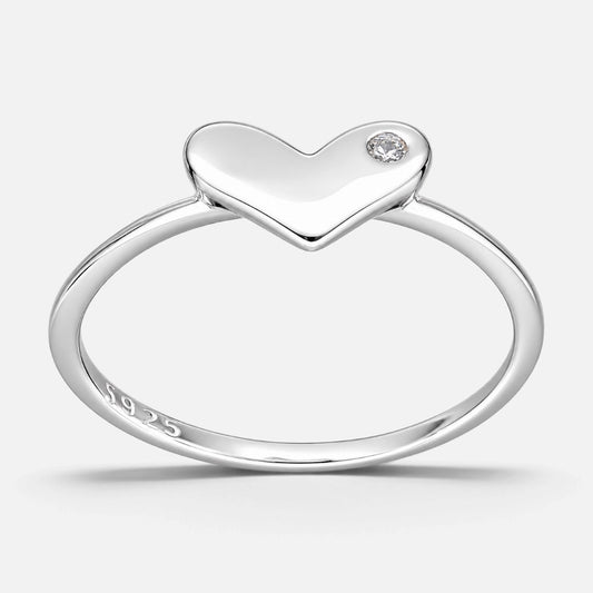 Anillo Corazón Circón