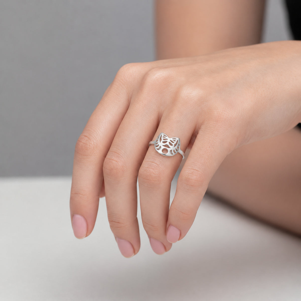 Anillo Fases Lunares Mariposa