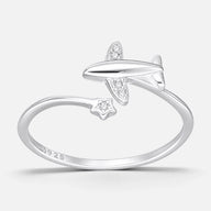 Anillo Ajustable Avión Estrella Circones