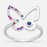 Anillo Mariposa Circones Multicolor