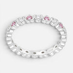 Anillo Cintillo Corazones Circones Rosa Francia 13
