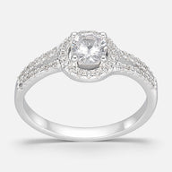 Anillo Solitario Circones Halo