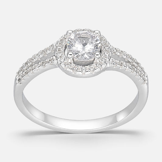 Anillo Solitario Circones Halo