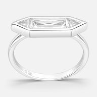 Anillo Péndulo Circón Baguette