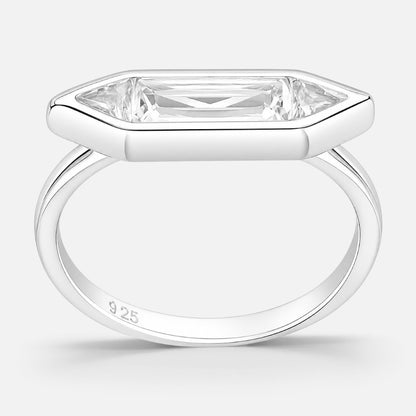 Anillo Péndulo Circón Baguette