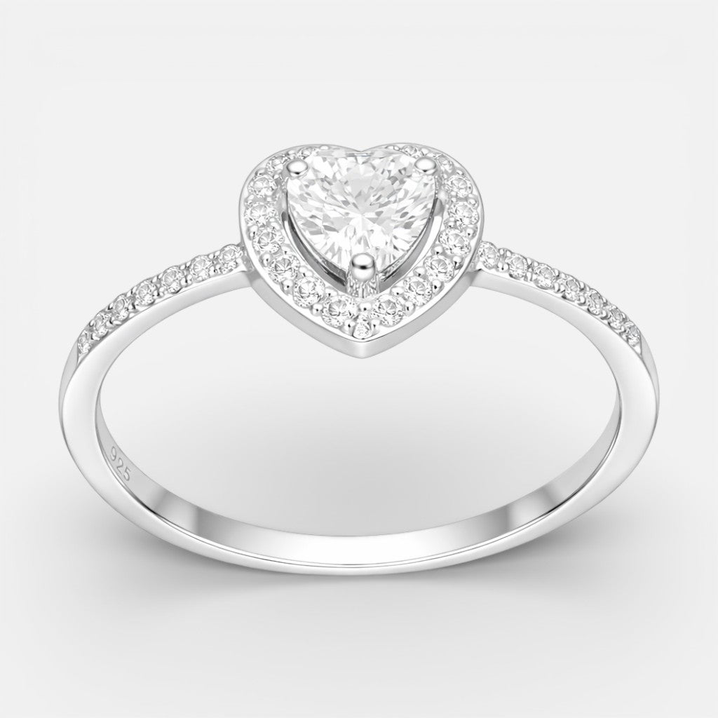 Anillo Corazón Circones Pavé