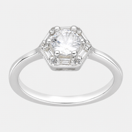 Anillo Hexágono Circones Baguette