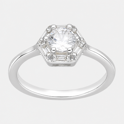 Anillo Hexágono Circones Baguette