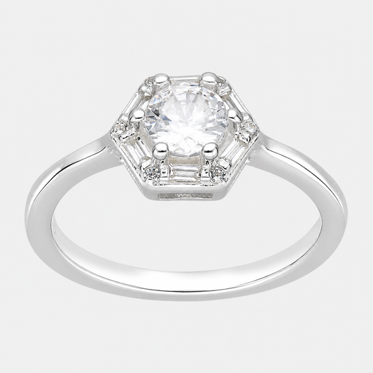Anillo Hexágono Circones Baguette