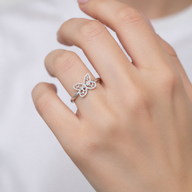 Anillo Mariposas Flores Circones