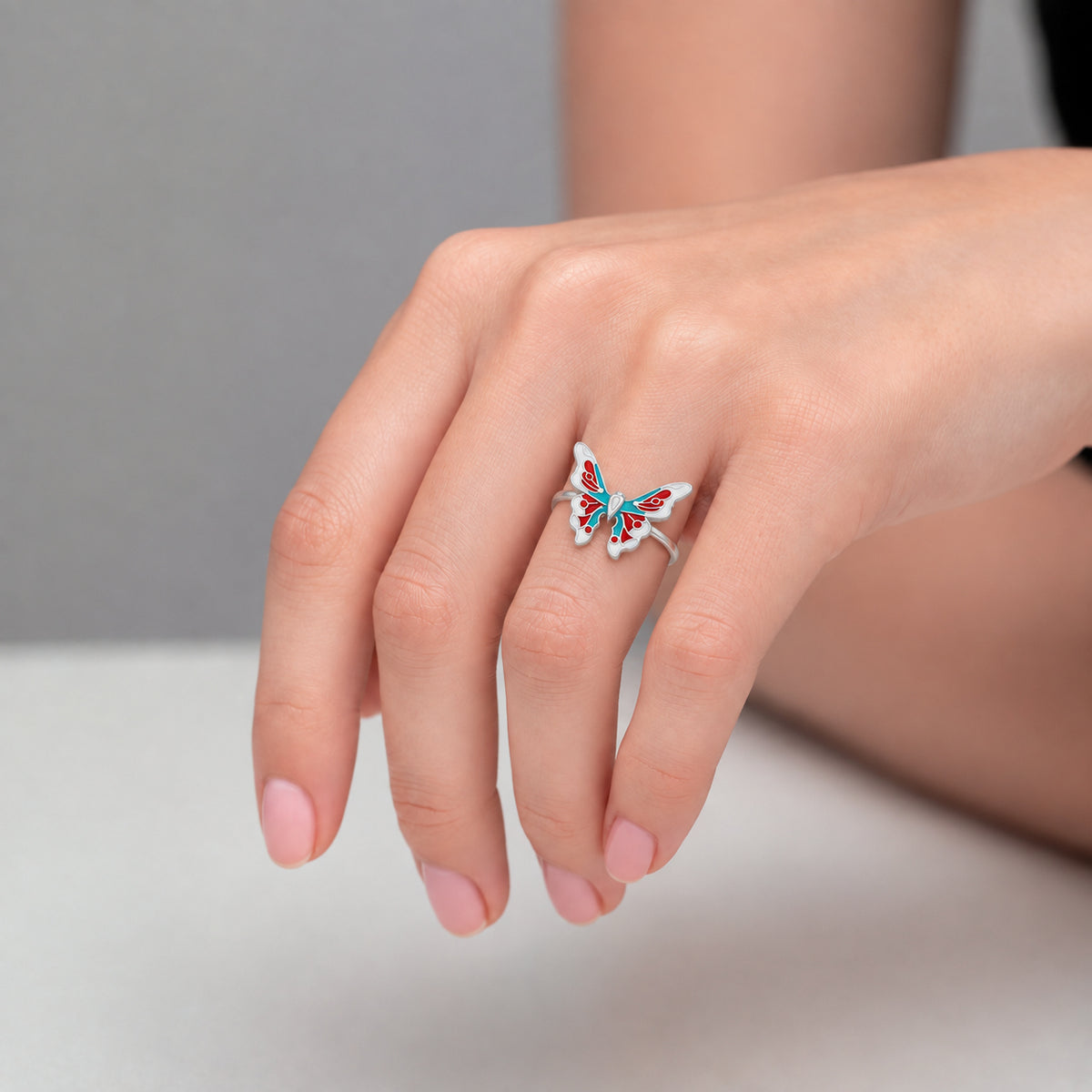 Anillo Mariposa Esmaltada