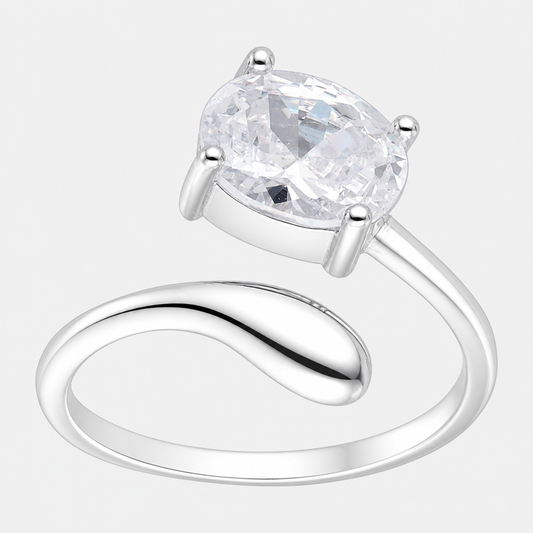Anillo Ajustable Gota Circón