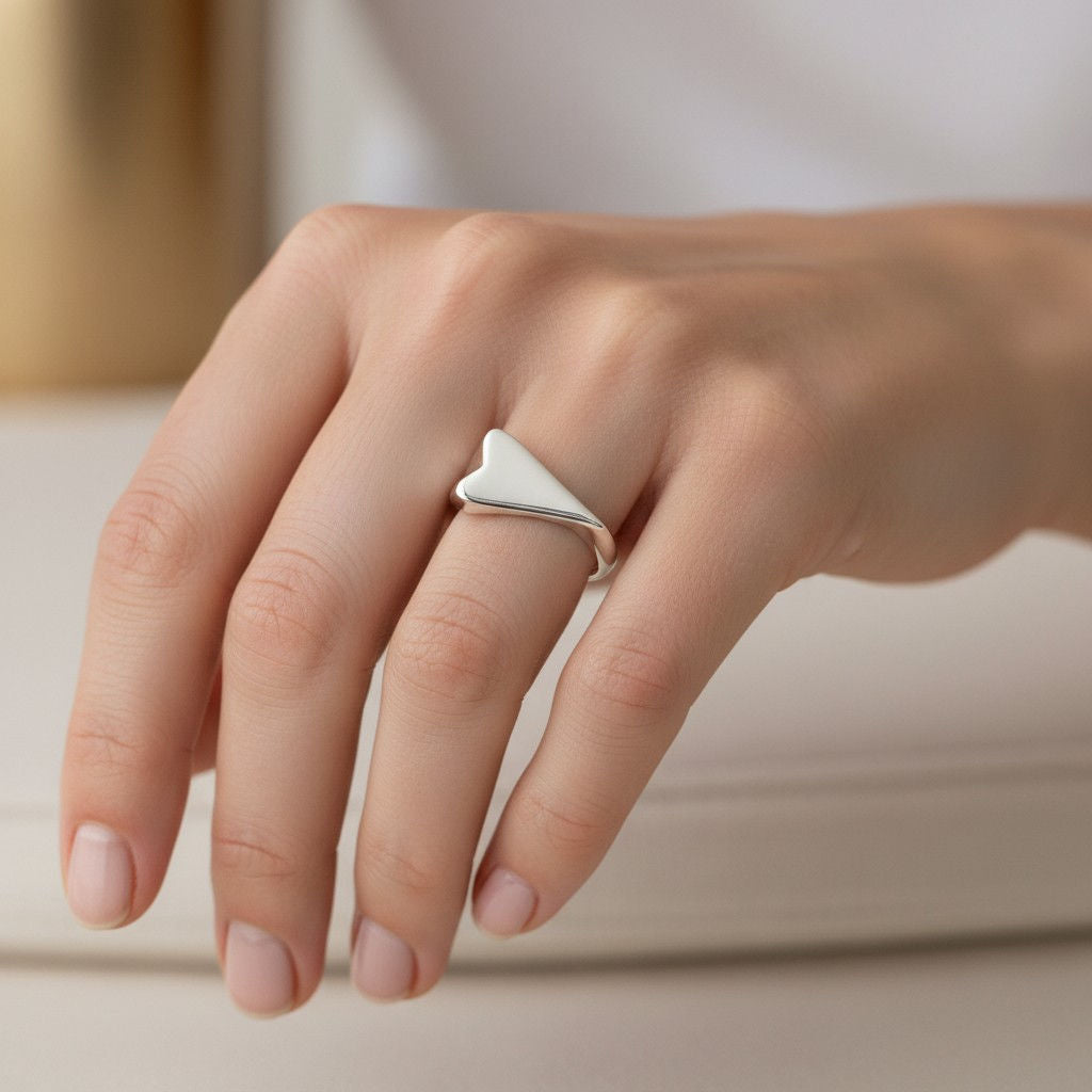 Anillo Corazón Chunky