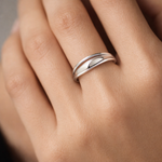 Anillo Ajustable Lineas Asimétricas 14