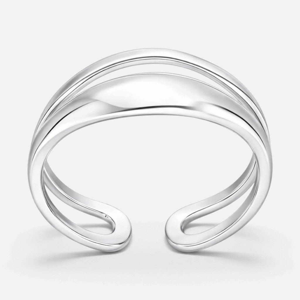 Anillo Ajustable Lineas Asimétricas