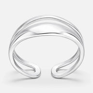 Anillo Ajustable Lineas Asimétricas