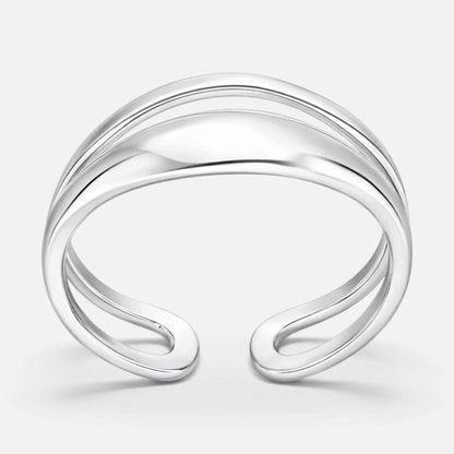Anillo Ajustable Lineas Asimétricas