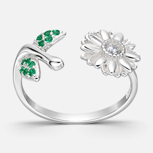 Anillo Ajustable Flor Margarita Circones