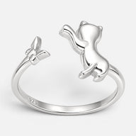 Anillo Ajustable Gatito Mariposa 14