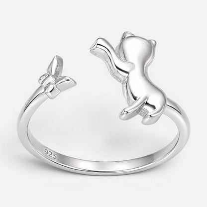 Anillo Ajustable Gatito Mariposa 14