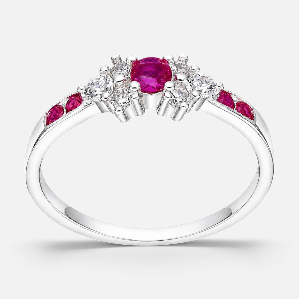 Anillo Lazo Circones Rubí