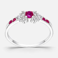 Anillo Lazo Circones Rubí