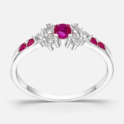 Anillo Lazo Circones Rubí