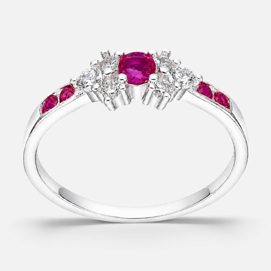 Anillo Lazo Circones Rubí