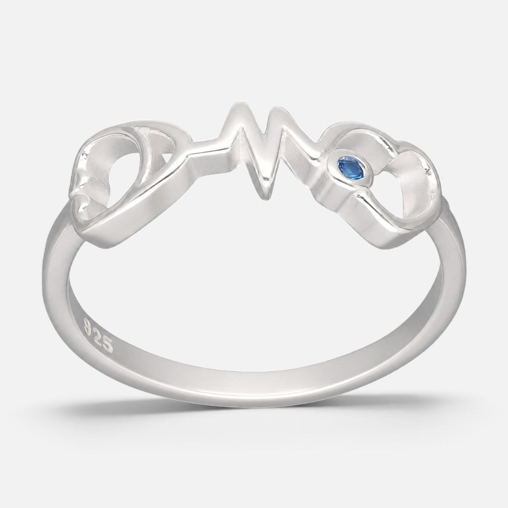 Anillo Diagrama de Rayos Circón Aguamarina