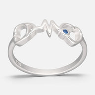Anillo Diagrama de Rayos Circón Aguamarina