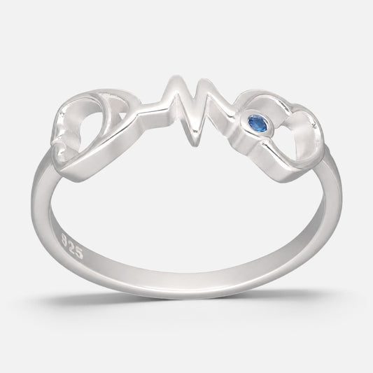 Anillo Diagrama de Rayos Circón Aguamarina